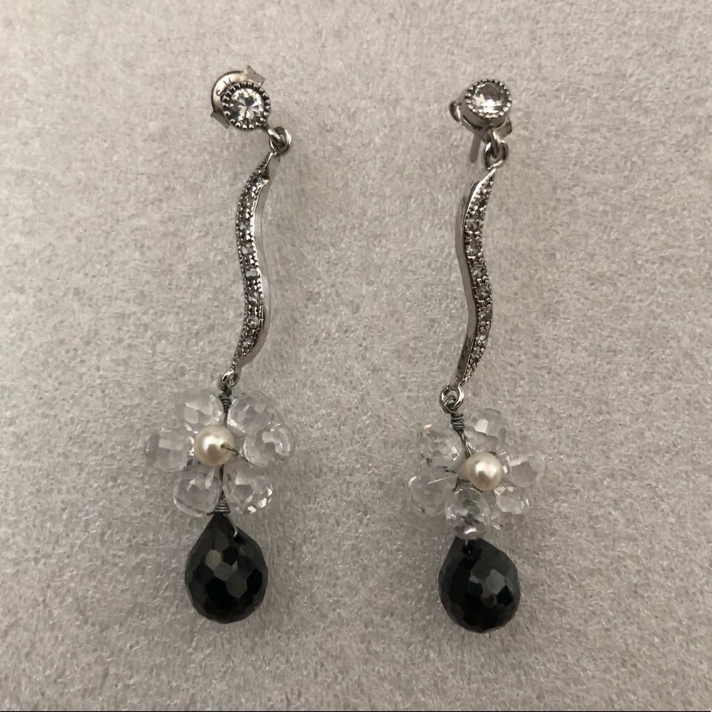 Handmade Flower Drop Earrings